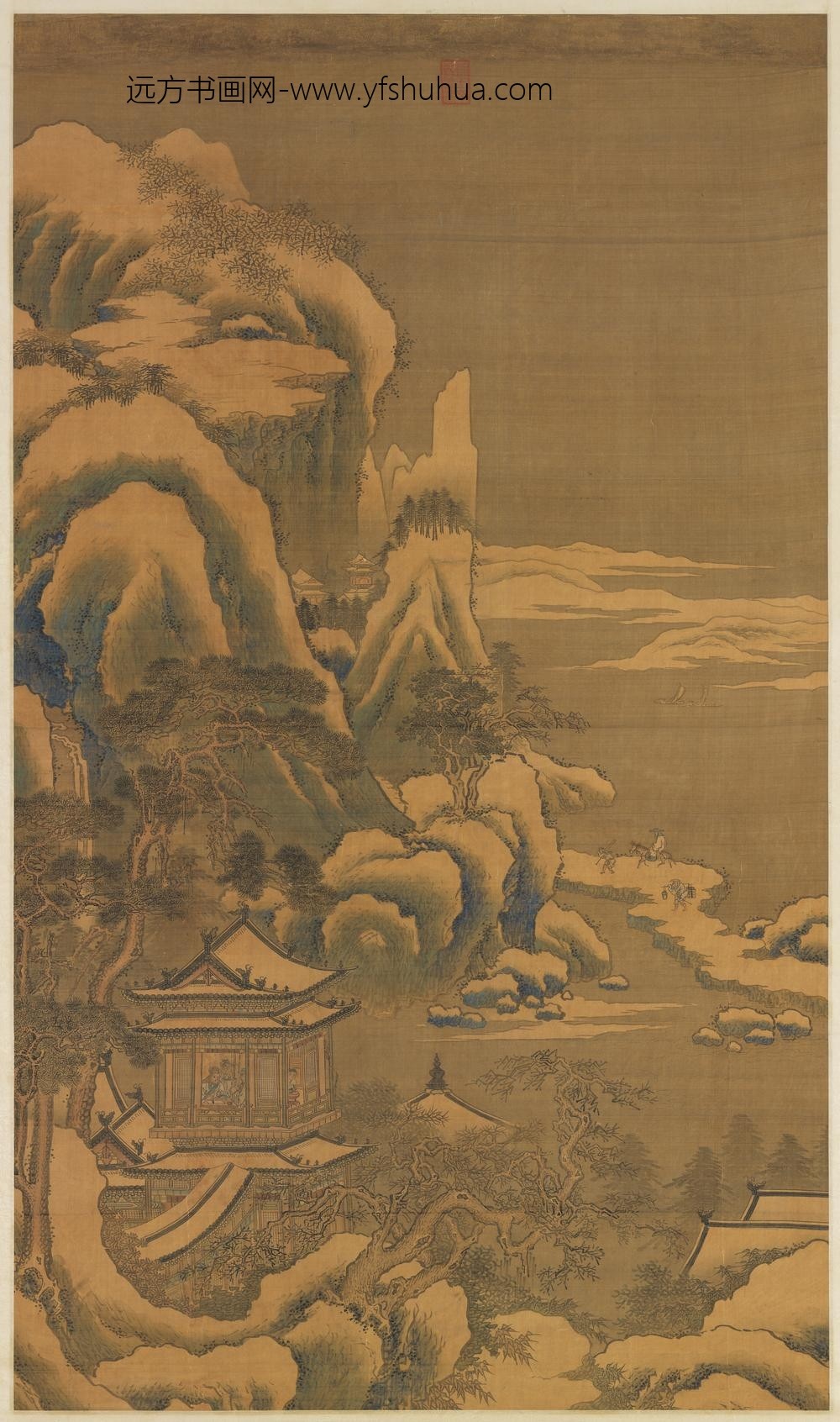 明王谔瑞雪凝冬轴