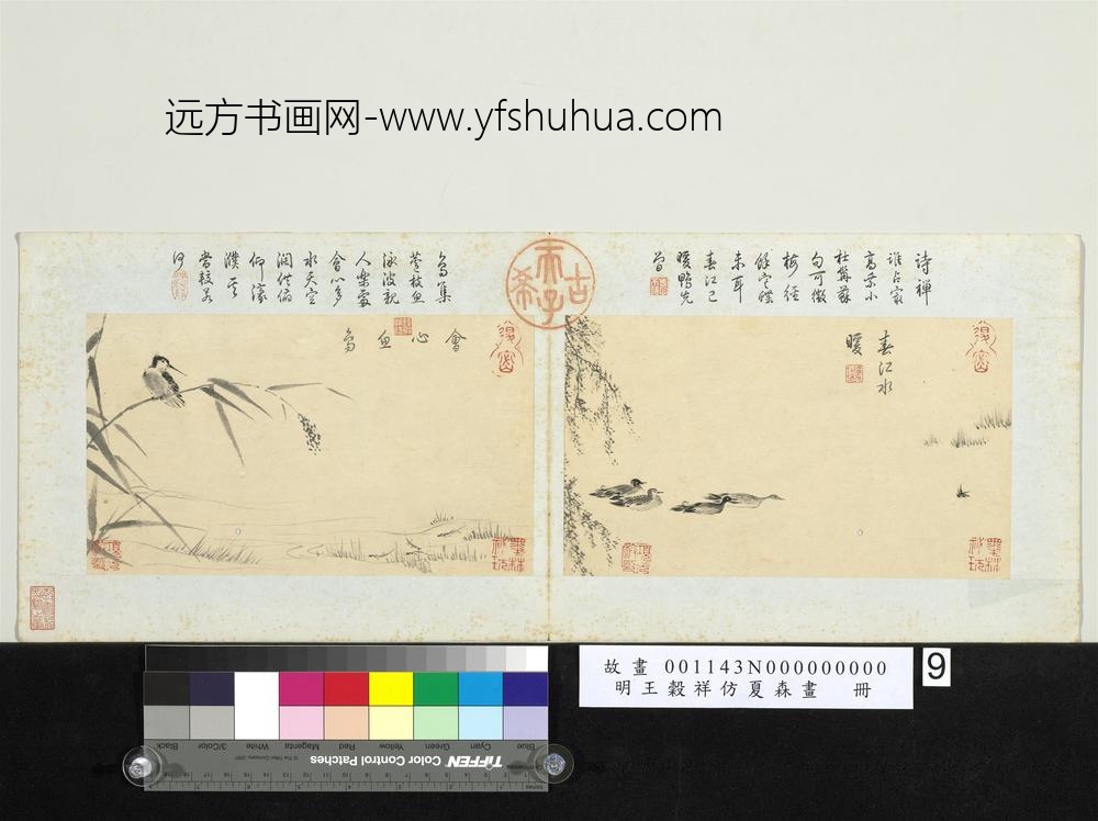 明王谷祥仿夏森画册-春江水暖