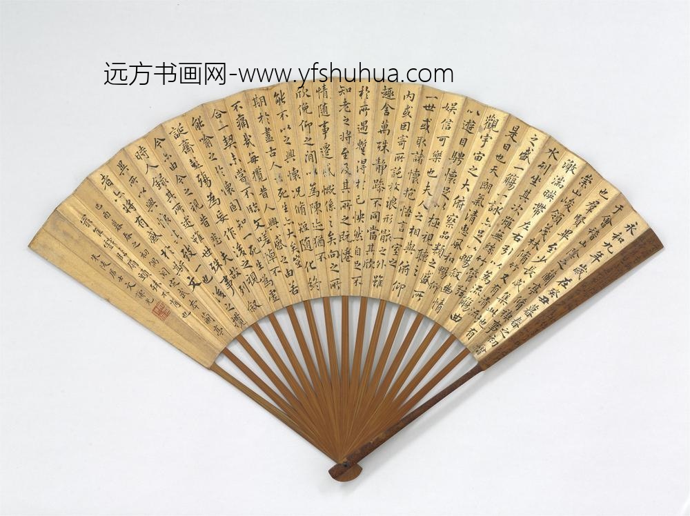 明管治画修禊图文谦光书兰亭序-