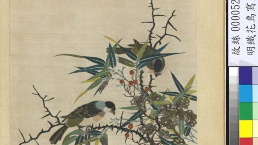 明织花鸟写生册 棘雀.jpg