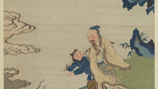 明缂丝竹杖化龙图轴.jpg