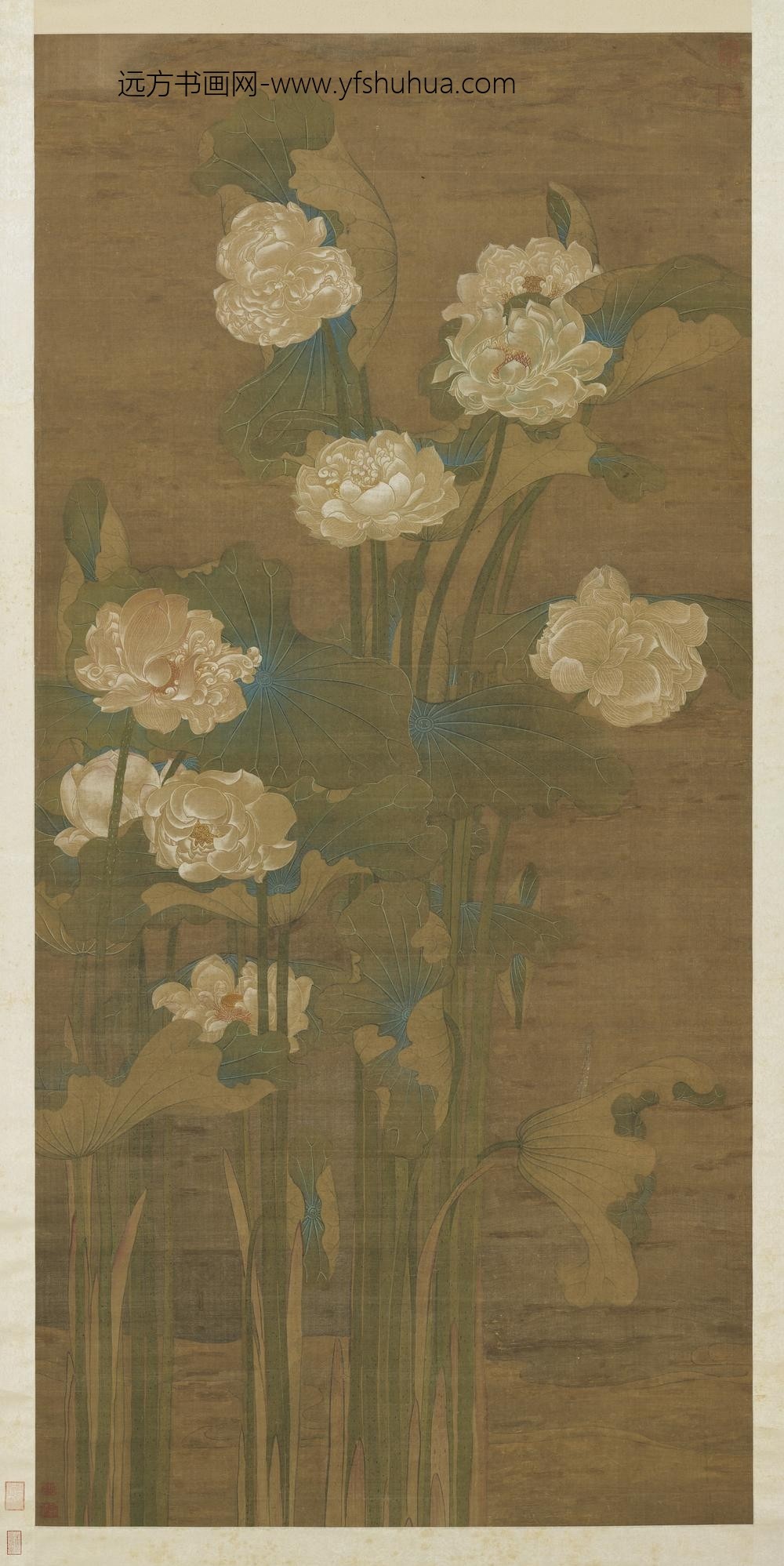 明许仪荷香清夏轴