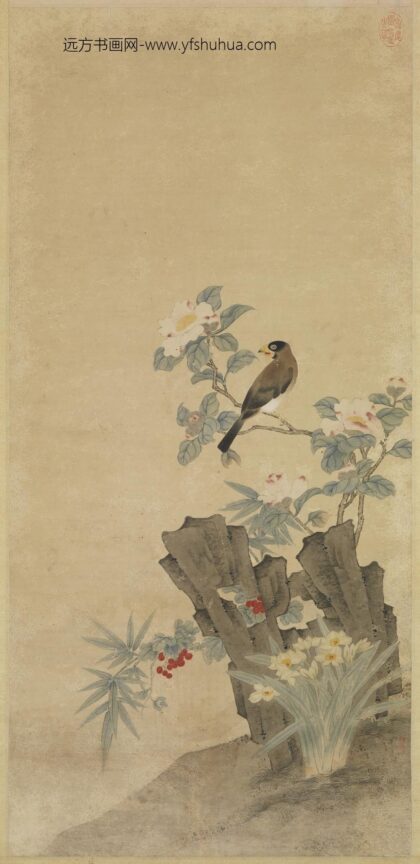 明赵寿花鸟轴.jpg