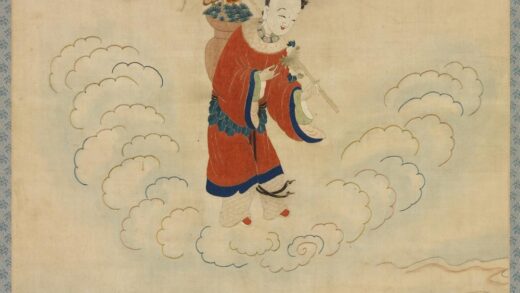 明顾绣八仙庆寿挂屏（六）蓝采和轴.jpg