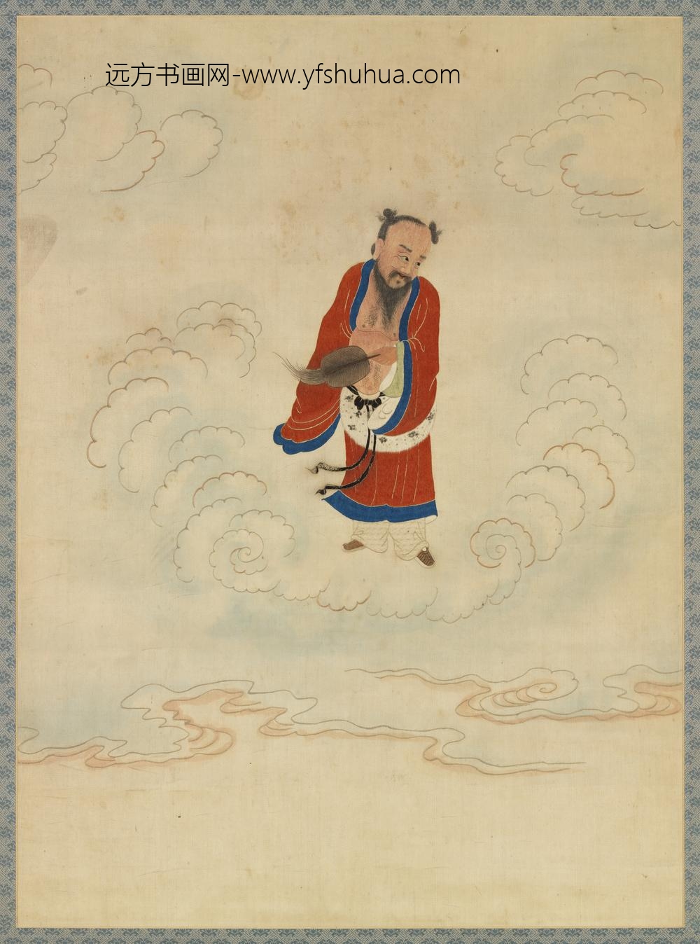 明顾绣八仙庆寿挂屏（十）汉钟离轴