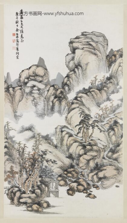 民国余绍宋水阁清话轴.jpg