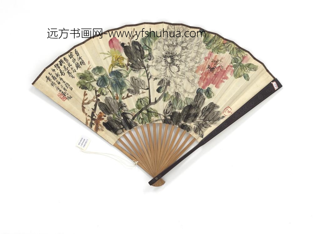 民国吴征牡丹李健金文-