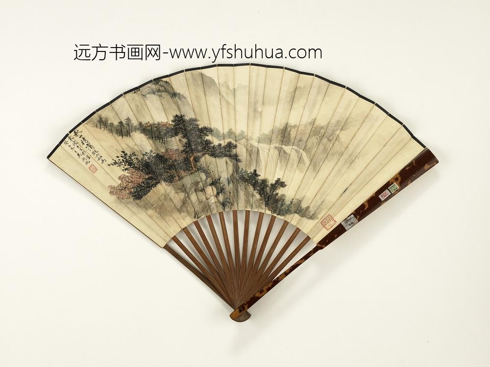 民国吴湖帆画秋山晴霭沈尹默行书七言律诗-