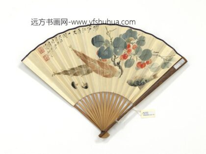 民国唐云画蔬果邹梦禅行书七言律诗 1.jpg