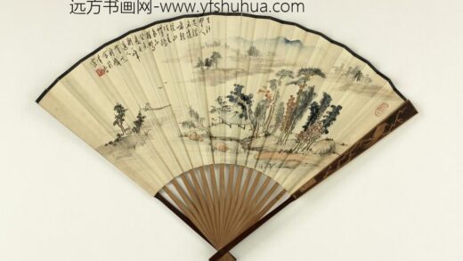 民国夏敬观山水张元济楷书五言古诗 1.jpg