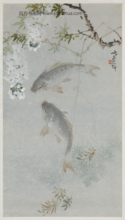 民国张书旗画鲤鱼.jpg