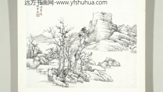 民国张克龢山水册册仿云林山水.jpg