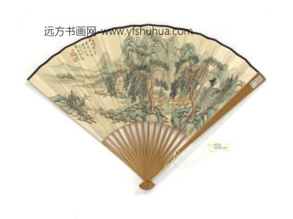 民国张克龢秋山积翠符铁年行书五言律诗成扇 1.jpg