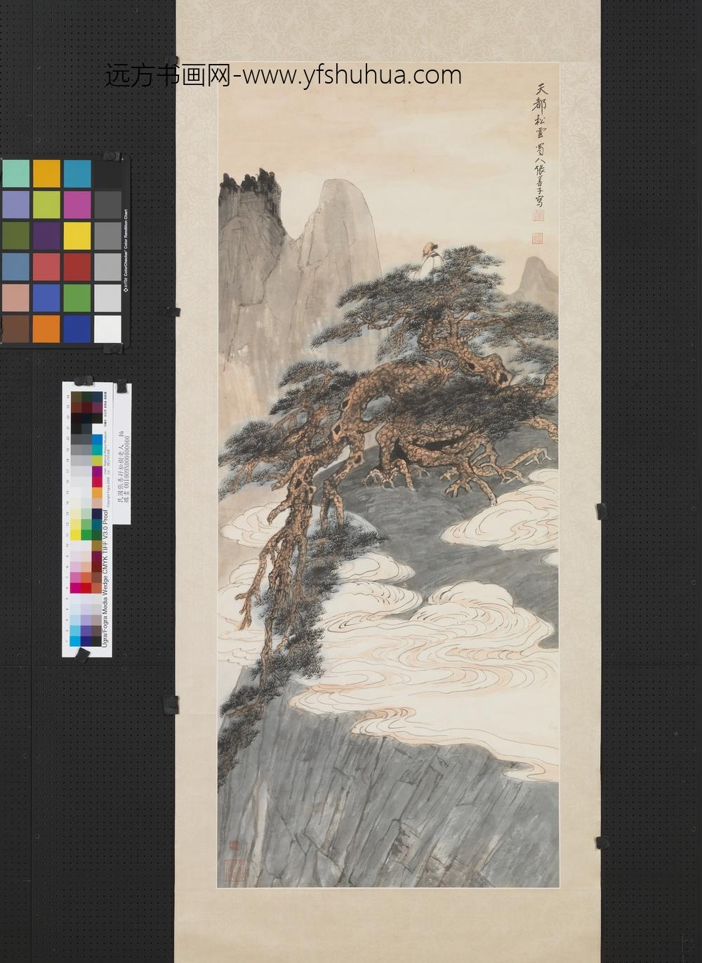 民国张善孖松树老人轴