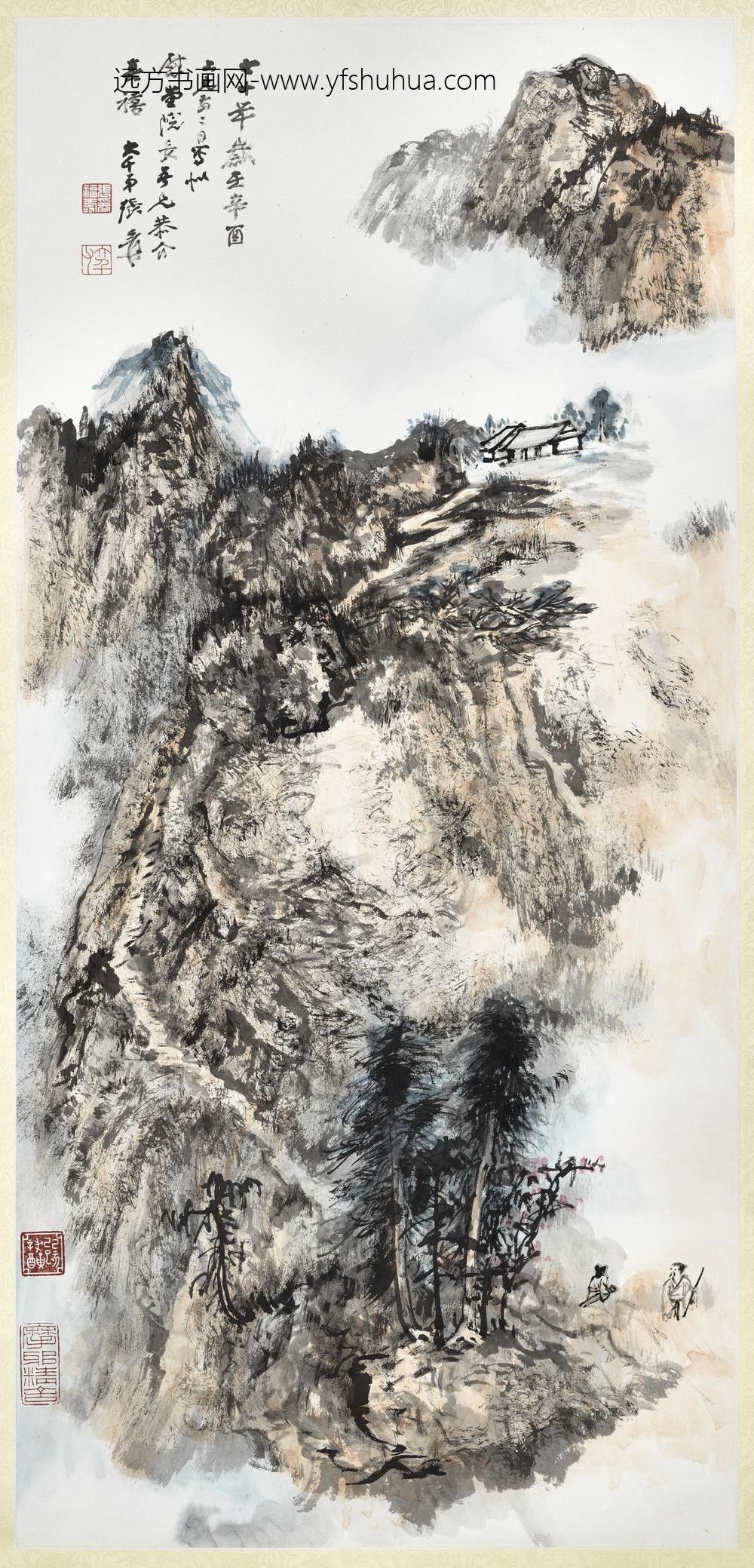 民国张大千山水轴