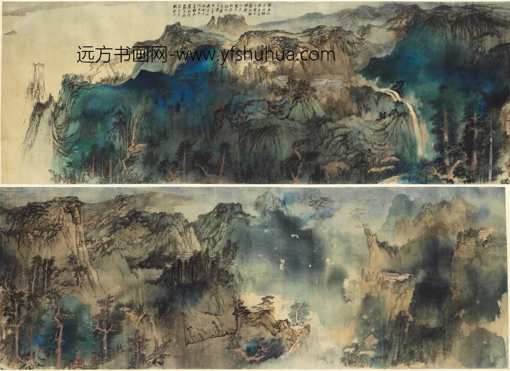 民国张大千庐山图卷