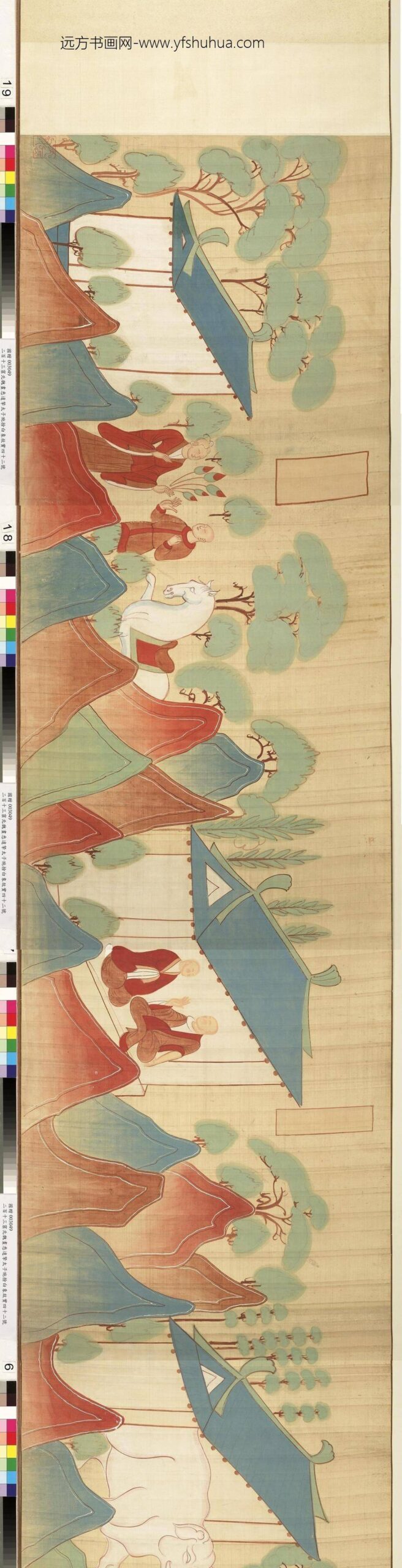 民国张大千摹敦煌莫高窟第四二八窟北周须达拏太子本生卷_