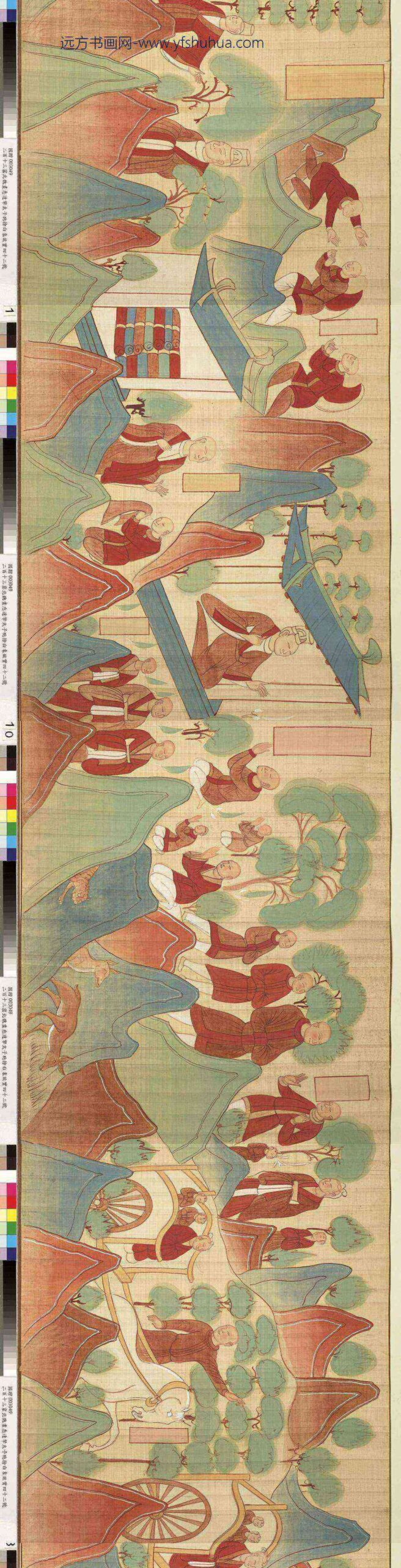 民国张大千摹敦煌莫高窟第四二八窟北周须达拏太子本生卷_