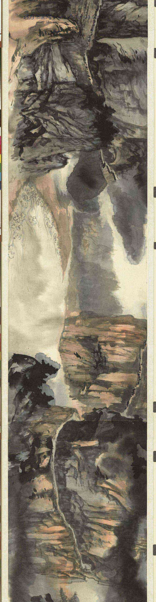 民国张大千苏花揽胜卷_