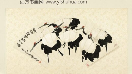 民国张聿光白鹤单片.jpg