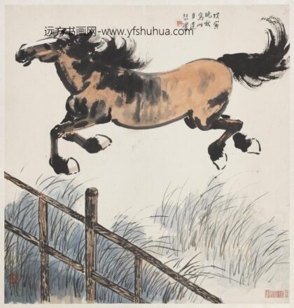 民国徐悲鸿奔马行空单片.jpg