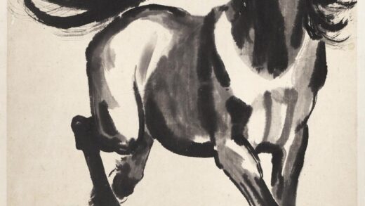 民国徐悲鸿奔马轴.jpg