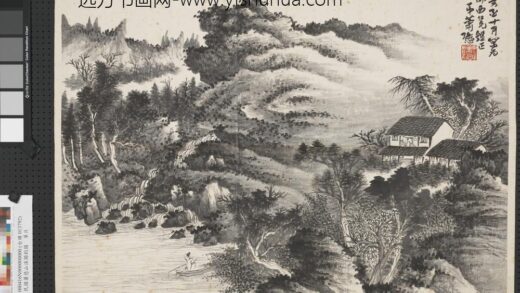 民国萧愻山溪独钓图单片.jpg