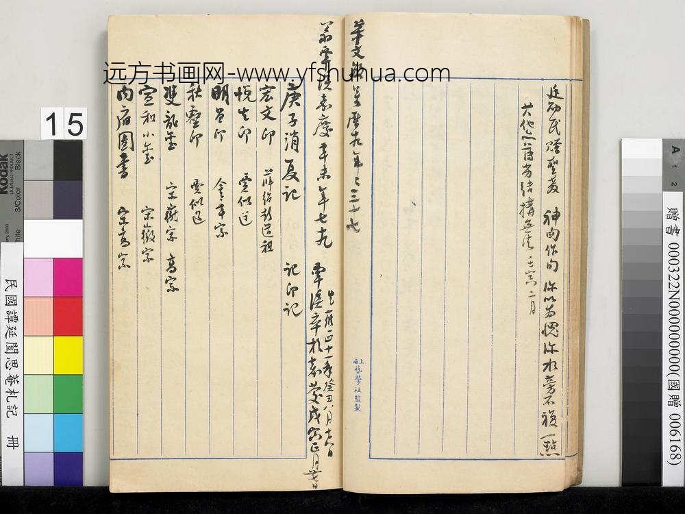 民国谭延闿思庵札记册-