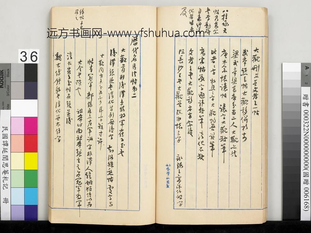 民国谭延闿思庵札记册-