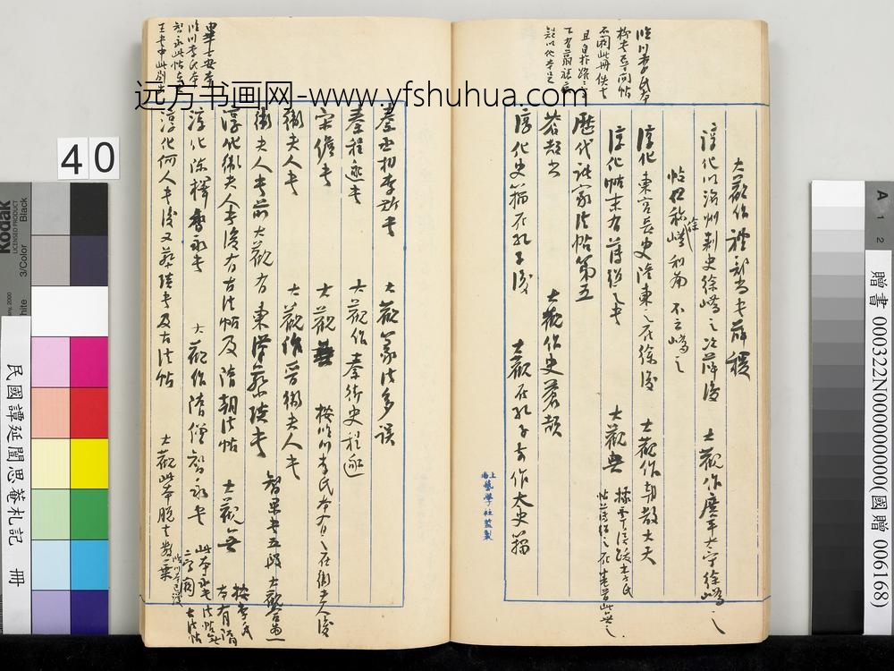 民国谭延闿思庵札记册-