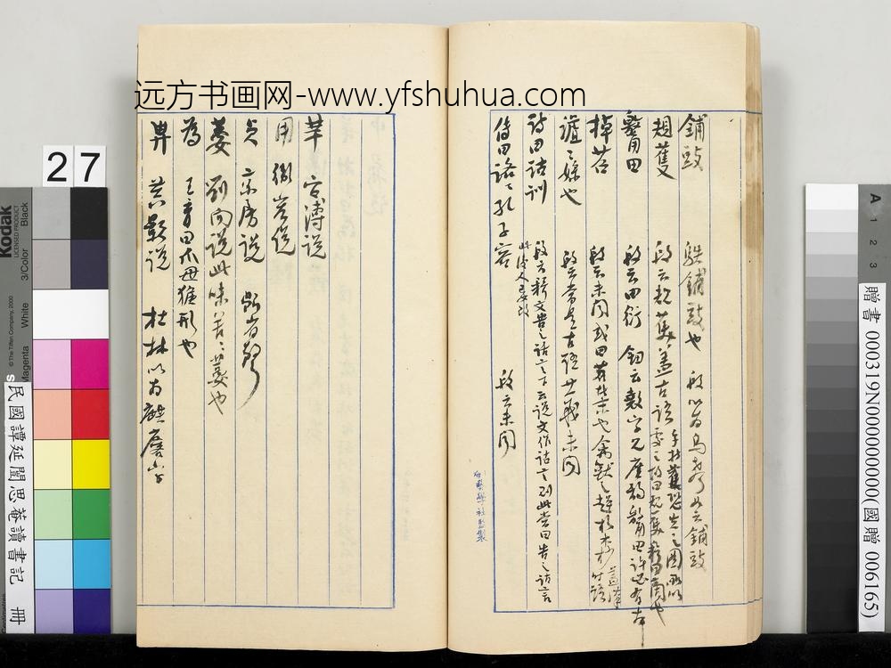 民国谭延闿思庵读书记册-