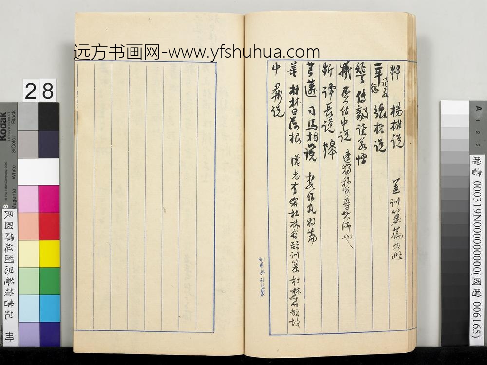 民国谭延闿思庵读书记册-