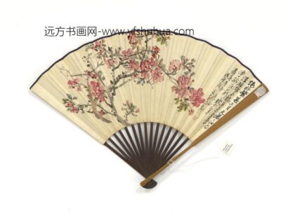 民国赵云壑桃花并行草书吴昌硕画兰诗成扇赵云壑桃花 1.jpg