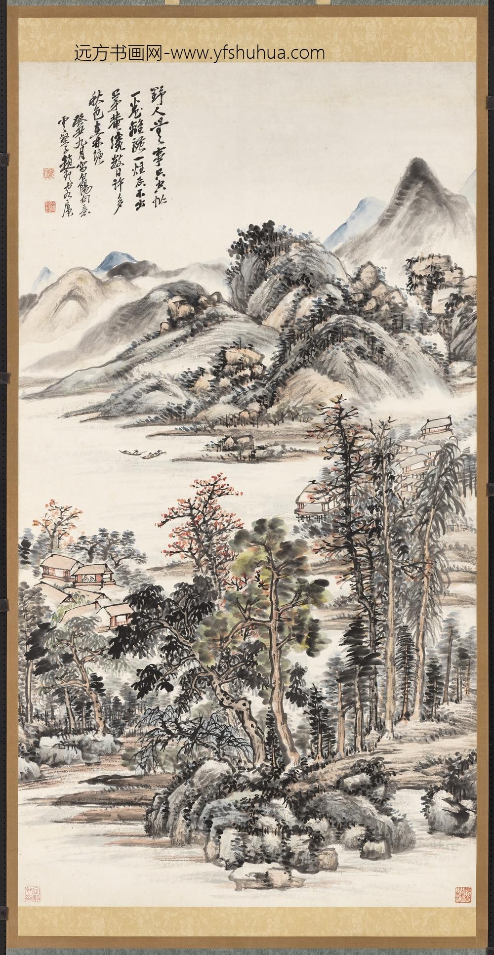 民国赵起山水轴