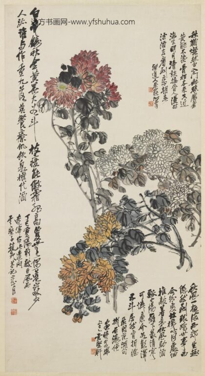 民国赵起菊花轴.jpg