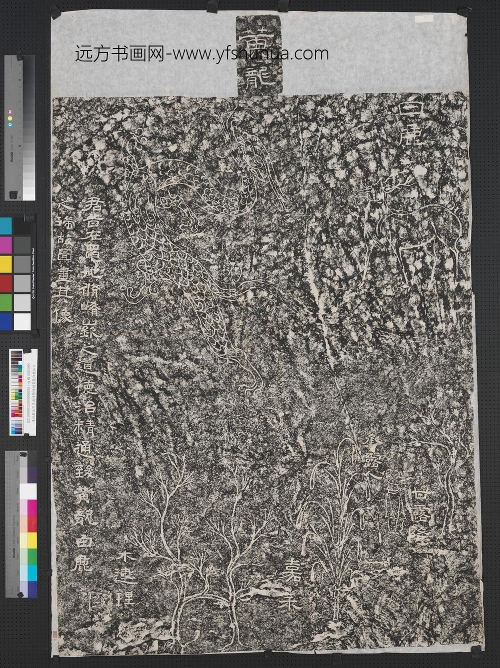 汉武都太守李翕碑暨碑侧黄龙白鹿拓片-