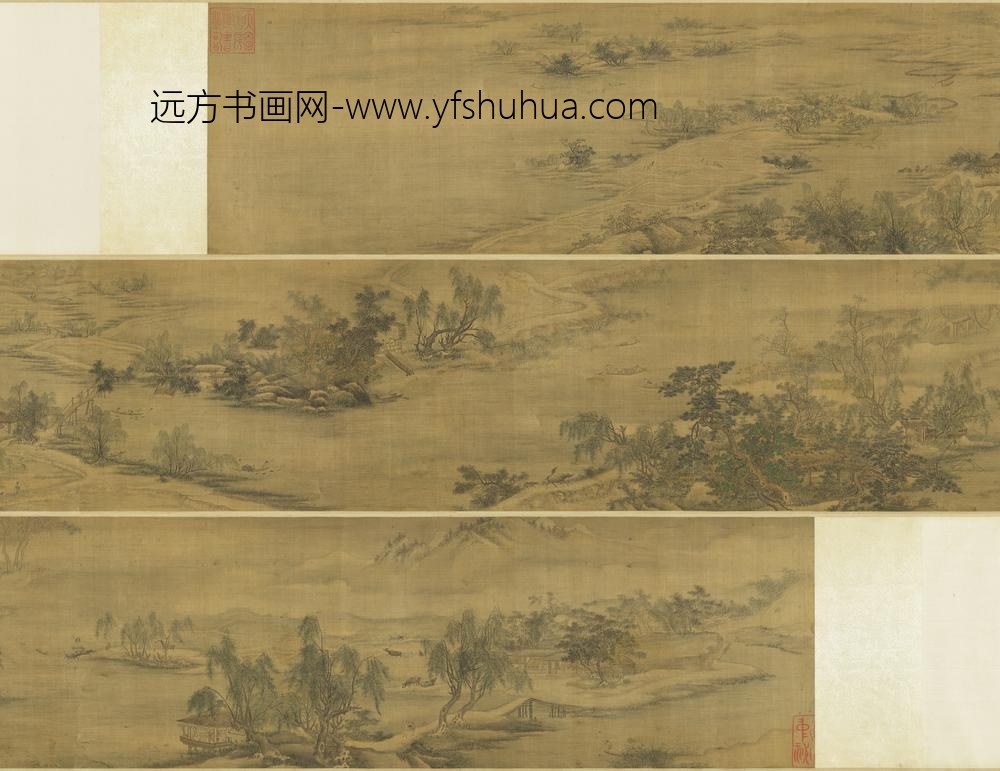 江乡农作图卷宋赵士雷绘