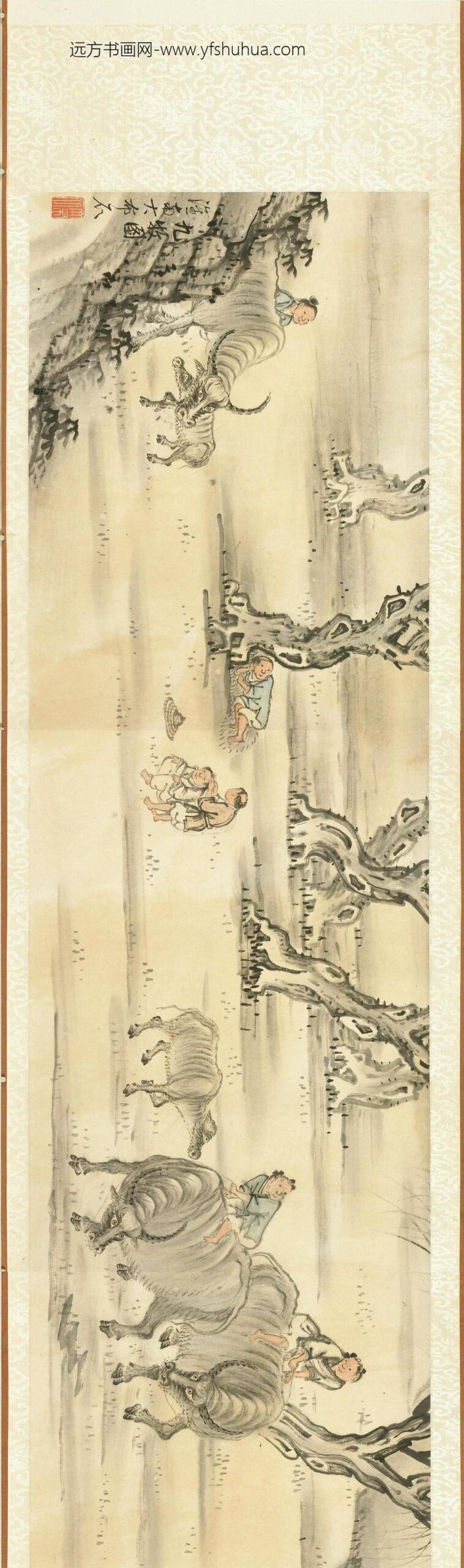 淮南大布衣九牧图卷-台北故宫博物院_