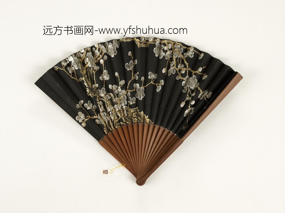 清人书乾隆御制新正乐寿堂画花卉成扇-