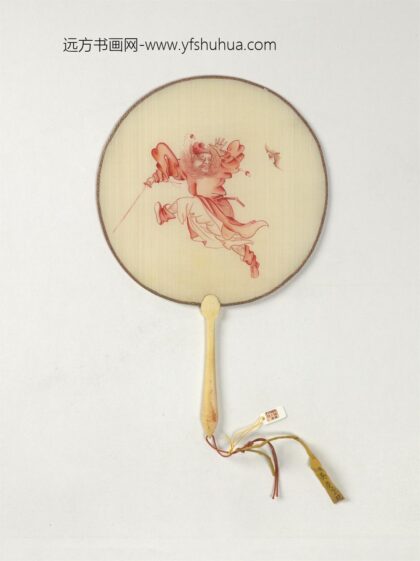 清人朱笔钟馗成扇 1.jpg