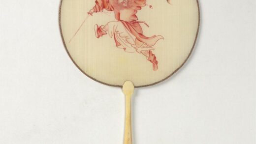 清人朱笔钟馗成扇 1.jpg