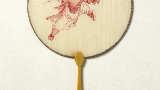 清人朱笔钟馗成扇 1.jpg