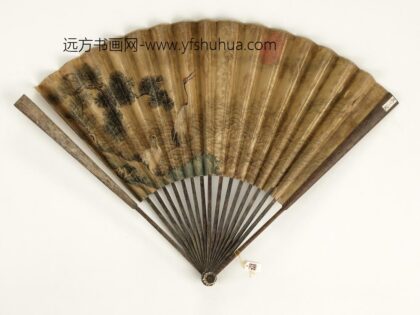 清人松鹤波涛成扇 1.jpg