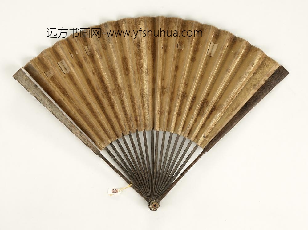 清人松鹤波涛成扇-