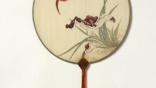 清人灵芝蝙蝠成扇 1.jpg