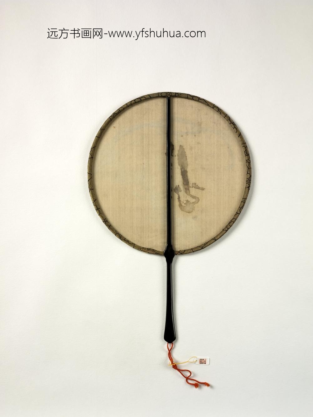 清人画兰花成扇-