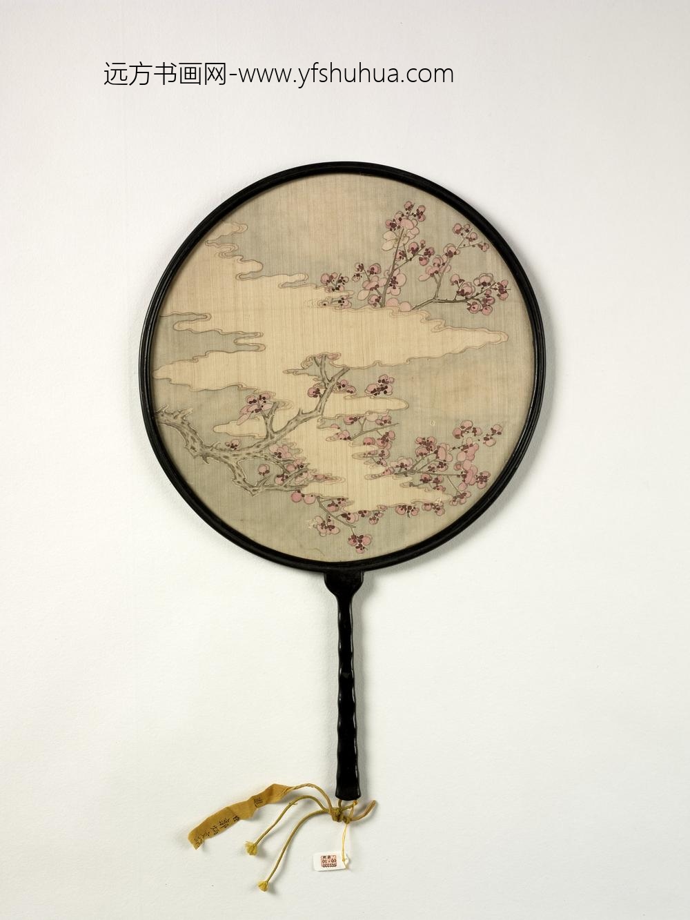 清人画梅成扇-