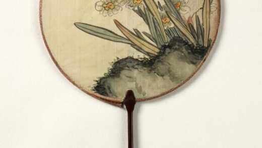 清人画水仙成扇 1.jpg