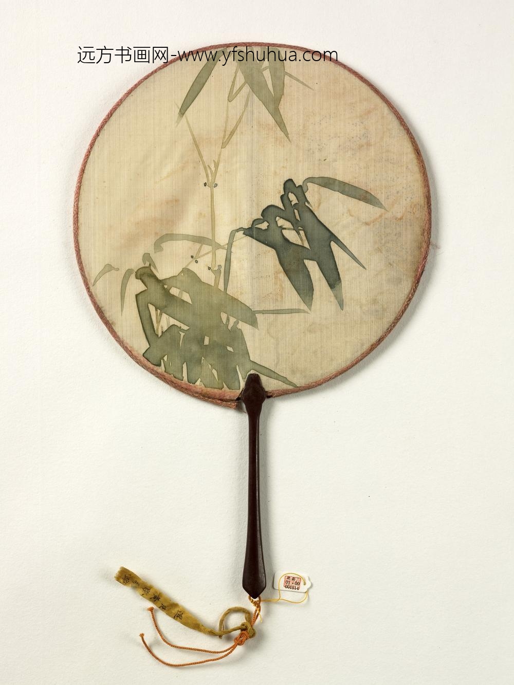 清人画竹成扇-