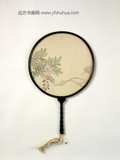 清人画紫藤成扇 1.jpg